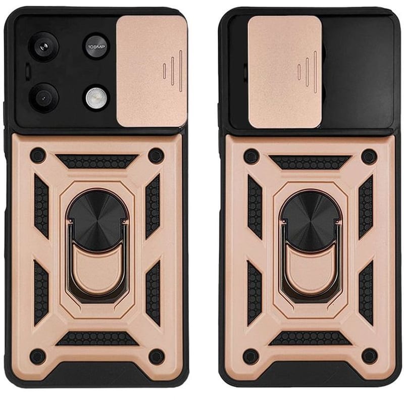 SONIQUE Θήκη Xiaomi Redmi Note 13 5G - Sonique Ring Armor Campro - Ροζ Χρυσό