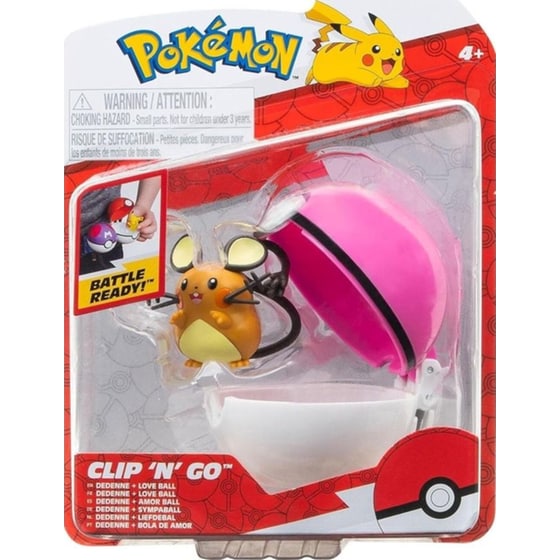 Φιγούρα Jazwares Pokemon Clip 'n' Go - Love Ball With Dedenne (5cm) image 0