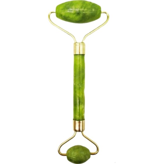 Ρολό Για Μασάζ Προσώπου Από Νεφρίτη Jade Facial Derma Roller, 13x4.5 Cm image 0