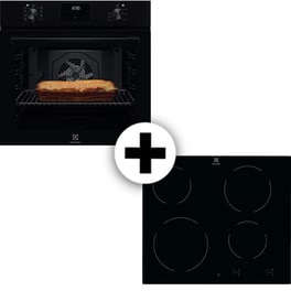 ELECTROLUX LOF3H10K & EHF6240IOK 72 Lt Μαύρο Εντοιχιζόμενος Φούρνος Άνω Πάγκου