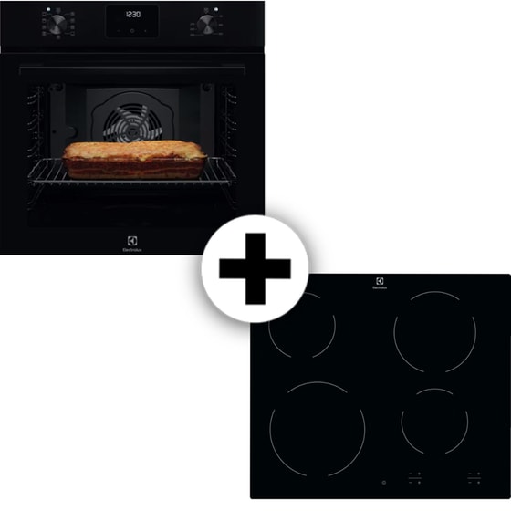ELECTROLUX LOF3H10K & EHF6240IOK 72 Lt Μαύρο Εντοιχιζόμενος Φούρνος Άνω Πάγκου image 0