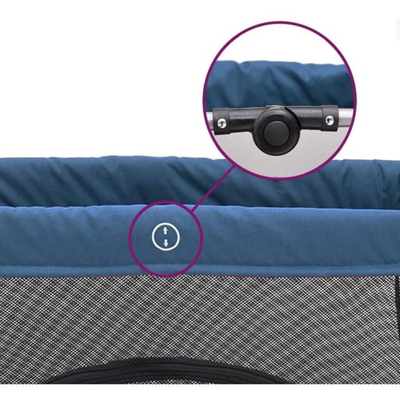 Παρκοκρέβατο VidaXL με Στρώμα Μπλε image 5