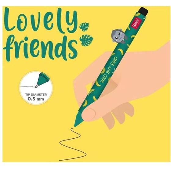 Στυλό Gel Lovely Friends Gorilla Μαύρο 0.5mm image 2
