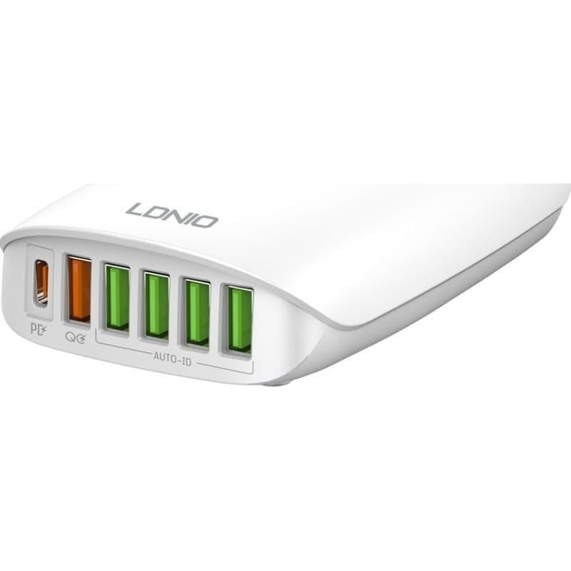 LDNIO Ldnio Σταθμός Φόρτισης A6573c USB-C/5x USB 65W - Λευκό
