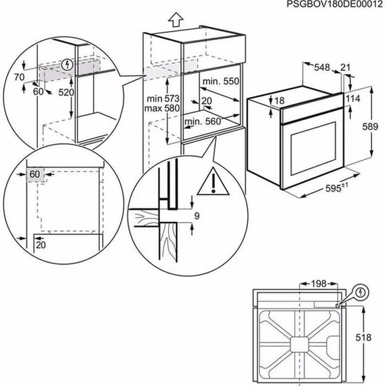 AEG TU5PB431SB & ORN64A02XB 72 Lt Εντοιχιζόμενο Σετ Φούρνος και Εστία image 13