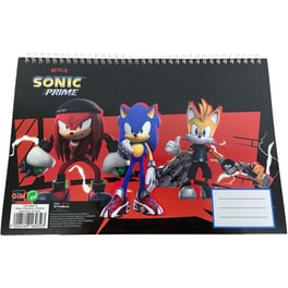 Μπλοκ Ζωγραφικής Gim Α4 Σπιράλ Sonic Prime 30 Φύλλων