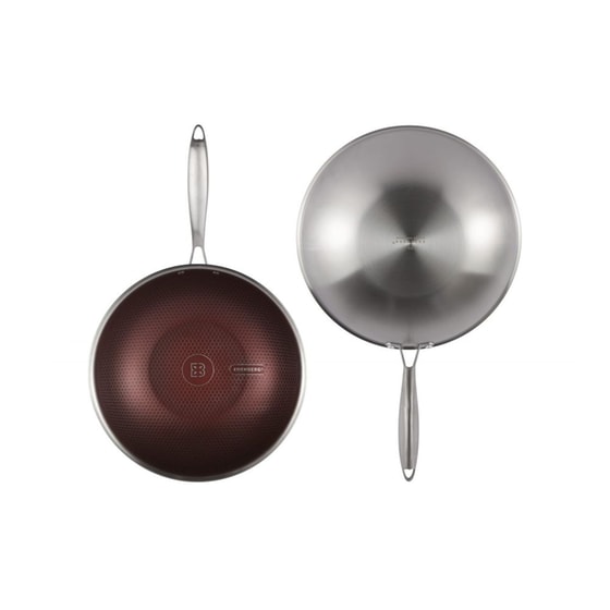 Τηγάνι Wok EDENBERG EB-14109 30 cm Ασημί image 4