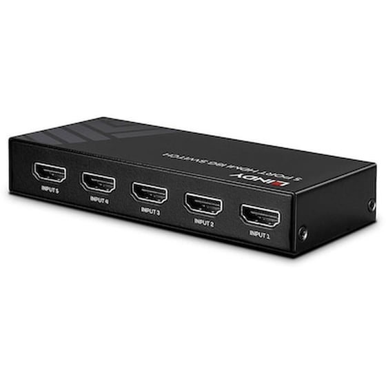 Lindy HDMI Switch 5-Port Network Switch Unmanaged L2 4K (18 Gbps) image 0