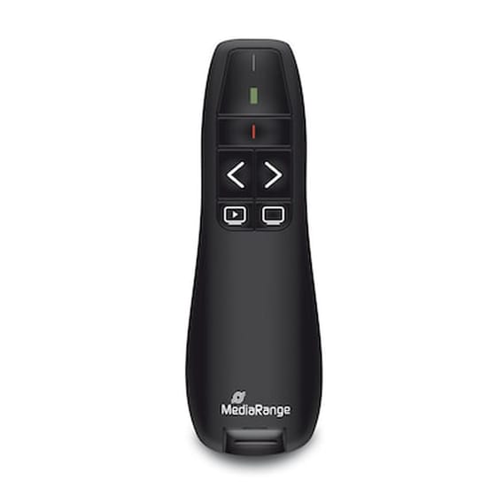 Mediarange 5-button Wireless Presenter With Red Laser Pointer, Black (mros220) image 0