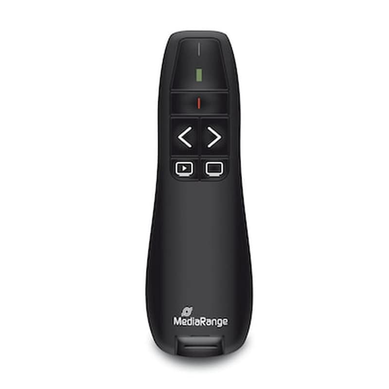 Mediarange 5-button Wireless Presenter With Red Laser Pointer, Black (mros220) MEDIARANGE