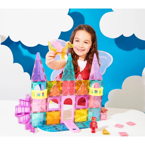 Magna-Tiles® Castle DLX Μαγνητικό Παιχνίδι Κατασκευών - 48 Κομμάτια (242048CA) image 1
