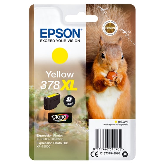 Epson 378XL Κίτρινο Μελάνι Εκτυπωτή C13T37944010 image 1