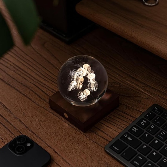 Διακοσμητικό&nbsp;Gingko Crystal&nbsp;Light&nbsp;3D&nbsp;Jellyfish image 5