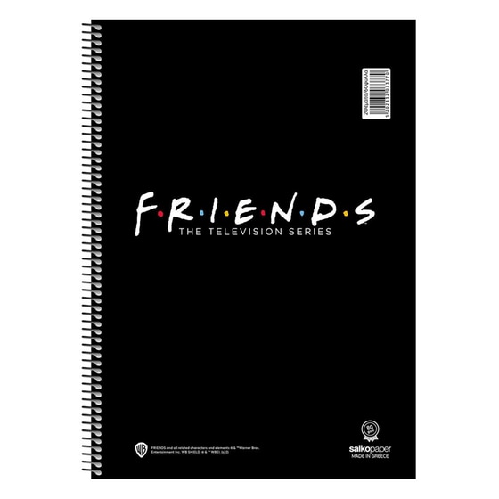 Τετράδιo Μονό Σπιράλ Salko Α4 4 Θεμάτων Friends V1 (1 Τεμάχιο) image 1