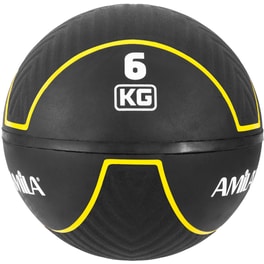 Μπάλα Medicine HQ Amila 6 kg 25.5 cm από Λάστιχο - Μαύρη/Κίτρινη