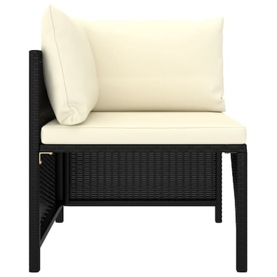 Σετ Σαλόνι Κήπου Vidaxl από Ρατάν με Μαξιλάρια 7 Τμχ - Λευκό image 4