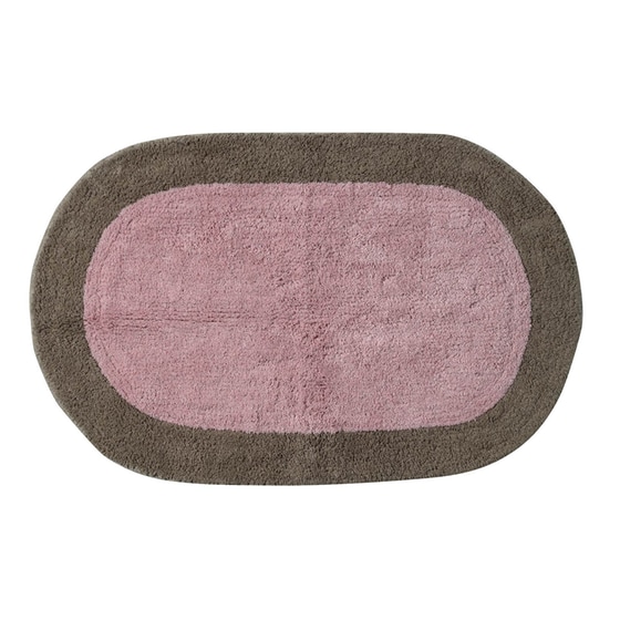Πατάκι Μπάνιου Das Home Bathmats 0669 Οβάλ από Βαμβάκι 50x80 cm - Καφέ/Ροζ image 0