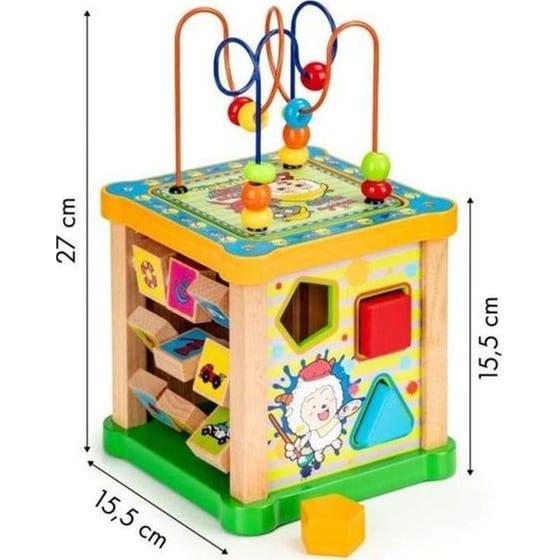 Eκπαιδευτικός Παιδικός Κύβος Ecotoys Με Πίνακα Hm015473 - 15.5x15.5x27cm image 7