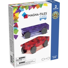 Magna-Tiles® Cars Μαγνητικό Παιχνίδι Κατασκευών Μωβ/Κόκκινο - 2 Κομμάτια (16022PR)