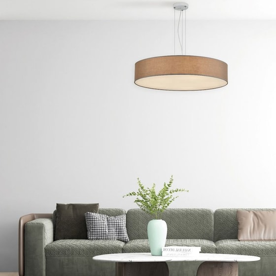 Φωτιστικό Οροφής Πολύφωτο Homelighting Cozy 77-8234 Υφασμάτινο - Καφέ image 2