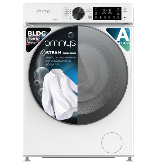 OMNYS WNM-10WH25GD 10kg 1.400 Στροφές Λευκό Πλυντήριο Ρούχων image 2