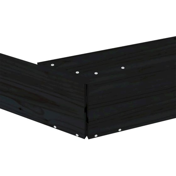 VidaXL Αμμοδόχος με Καθίσματα Οκτάγωνη 159.5x159.5x20cm Ξύλινη - Μαύρο image 6