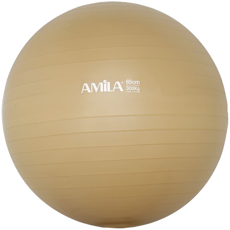 AMILA Μπάλα Γυμναστικής Amila Κατάλληλη για Pilates 1.35 kg 65 cm από PVC - Χρυσό