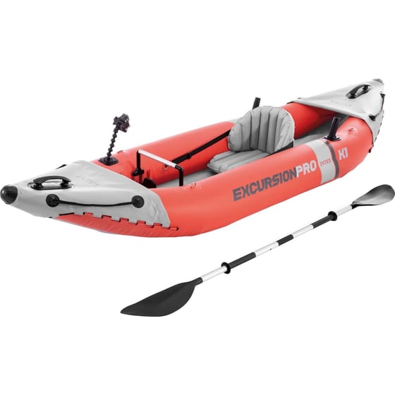 Καγιάκ Φουσκωτό Μονοθέσιο Intex Excursion Pro K1 305cm - Κόκκινο/ Γκρι image 1