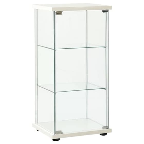 Ντουλάπι Γραφείου VidaXL από Ψημένο Γυαλί 42.5x36.5x86 cm - Λευκό/Διάφανο image 0