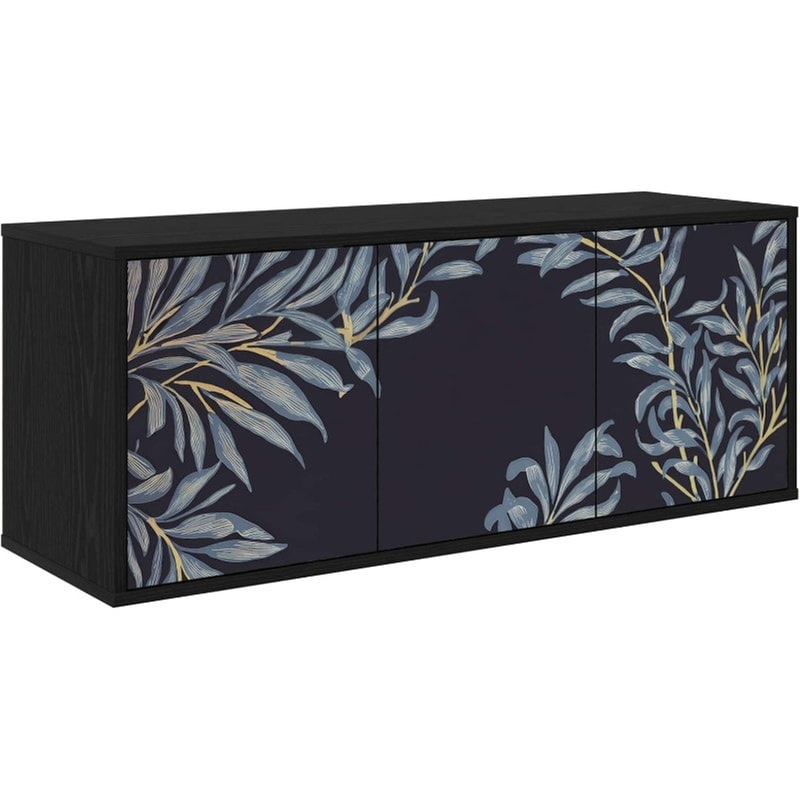 Έπιπλο Τηλεόρασης VidaXL DOKKUM Επιτοίχιο 102 x 33 x 40 cm - Μαύρη Δρυς