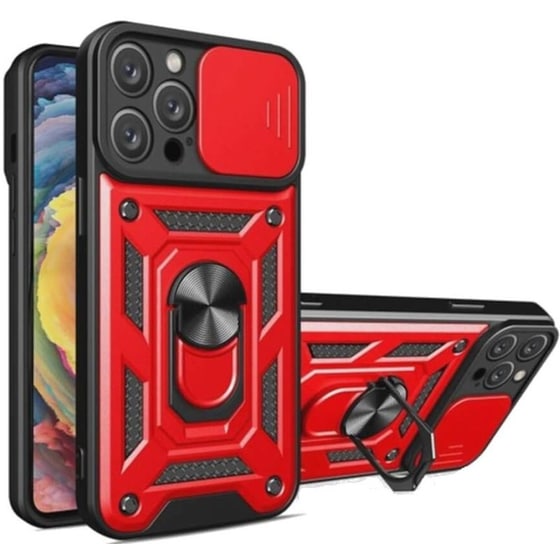 Θήκη Apple iPhone 15 Pro - Bodycell Armor SlideRing Holder - Red image 0