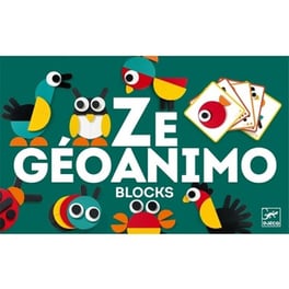 Djeco Παιχνίδι Σύνθεσης Εικόνας Με Ξύλινα Τουβλάκια Ze Geoanimo