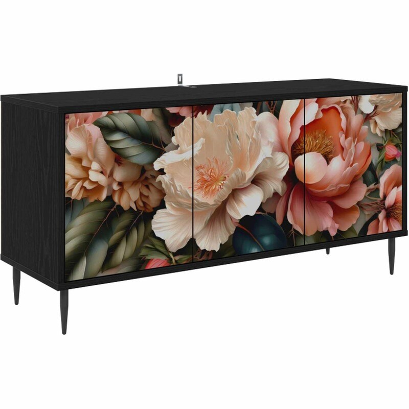 Έπιπλο Τηλεόρασης VidaXL BORNE 102 x 33 x 51 cm - Μαύρη Δρυς
