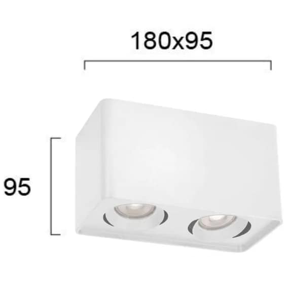 Σποτ Δίφωτο Viokef Arion 4279900 από Αλουμίνιο - Λευκό image 1