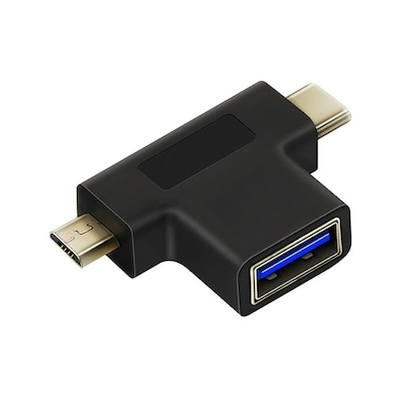 CABLETIME Αντάπτορας Cabletime USB-A Female σε USB-C / micro USB Male