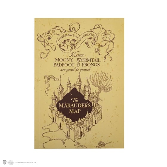 Σημειωματάριο Cinereplicas Α5 Ριγέ Marauder's Map - Harry Potter image 0