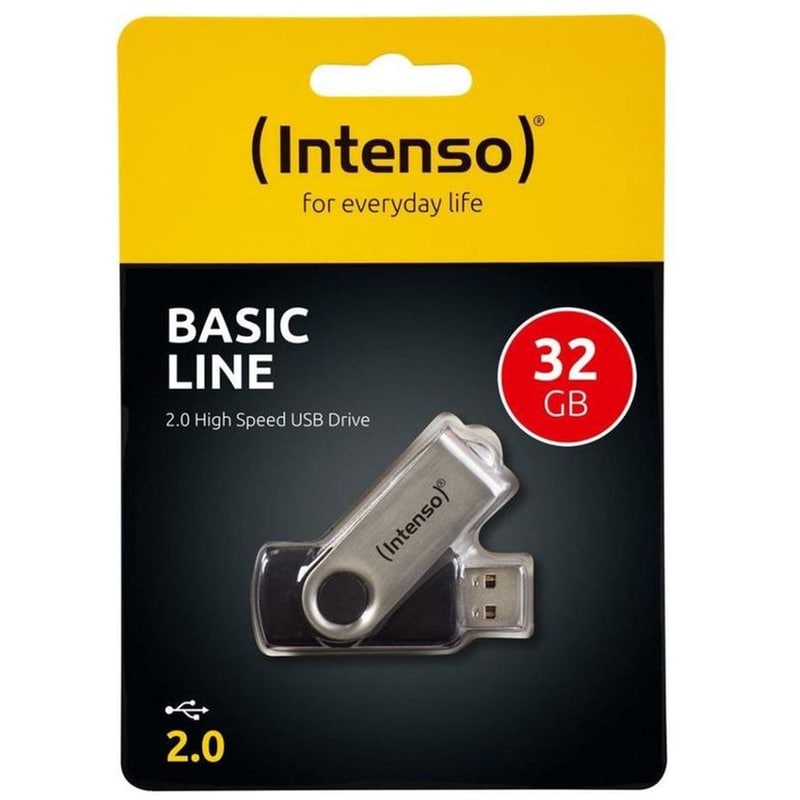 Intenso 32 GB USB-A 2.0 Stick - Ασημί