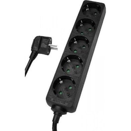 Powertech PT-870 5 Θέσεων 1.5m - Μαύρο
