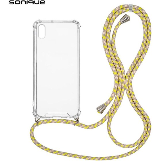 Θήκη Apple iPhone XS Max - Sonique με Κορδόνι Armor Clear - Κίτρινο image 0