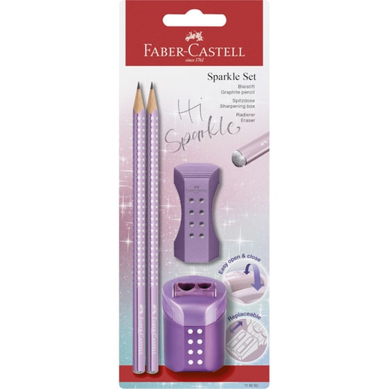 Σετ Μολύβια Faber Castell Blister 2 Sparkle ΙΙ με Roll-on γόμα και Roll-on διπλή ξύστρα image 3