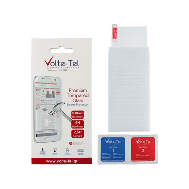 Προστατευτικό οθόνης Alcatel U5 HD - Volte-tel Tempered Glass 9H 0.3mm 2.5D Full Glue VOLTE-TEL