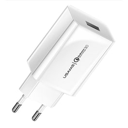 Φορτιστής Πρίζας Usams T22 Usb 18W 3A - White
