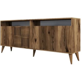Μπουφές 24Mall Pavia από Μοριοσανίδα/Πλαστικό 180x35x78.6 cm -Καρυδί