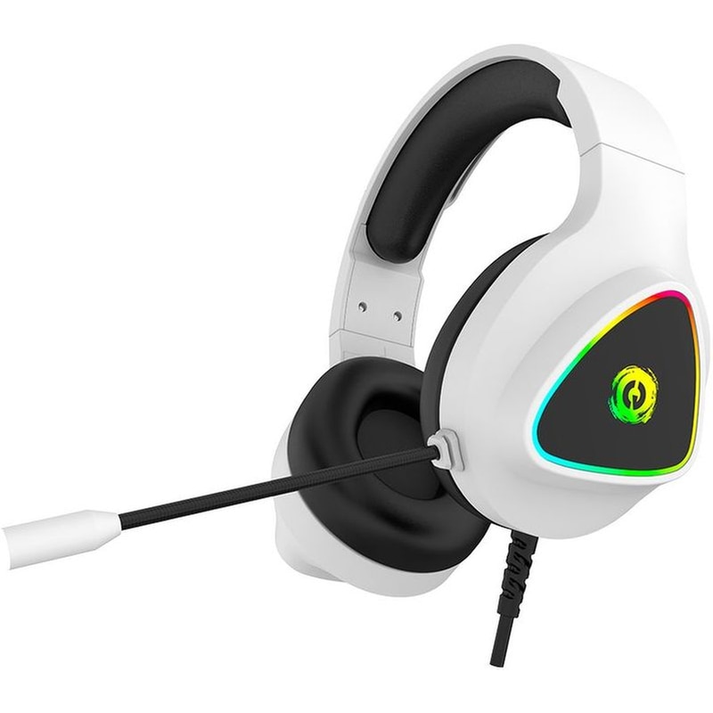 CANYON Canyon GH6 Gaming Ενσύρματα Ακουστικά 3.5mm με RGB Φωτισμό - Λευκό