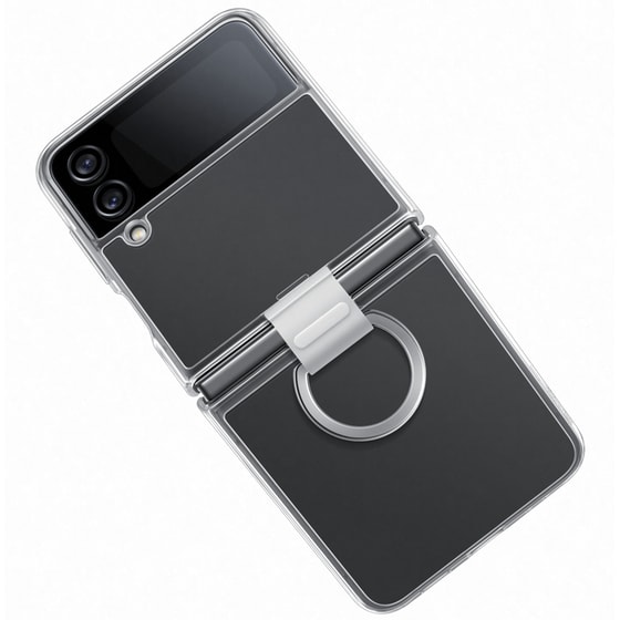 Θήκη Samsung Galaxy Z Flip 4 - Samsung Clear Cover with Ring - Transparent image 6