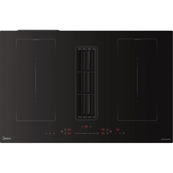 MIDEA MIH742FY58K2Y 80 cm Μαύρο Εστία Επαγωγική Αυτόνομη με Ενσωματωμένο Απορροφητήρα image 0