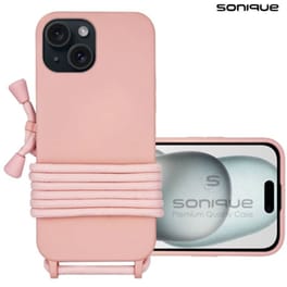 Θήκη  Apple iPhone 15 - Sonique Με Κορδόνι Carryhang - Ροζ