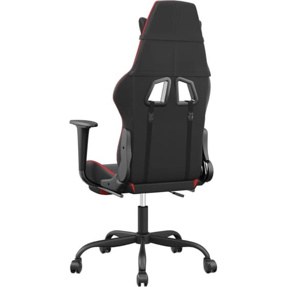 Καρέκλα Gaming VIDAXL 3143654 με Υποπόδιο από Τεχνητό Δέρμα - Μαύρο / Κόκκινο image 3