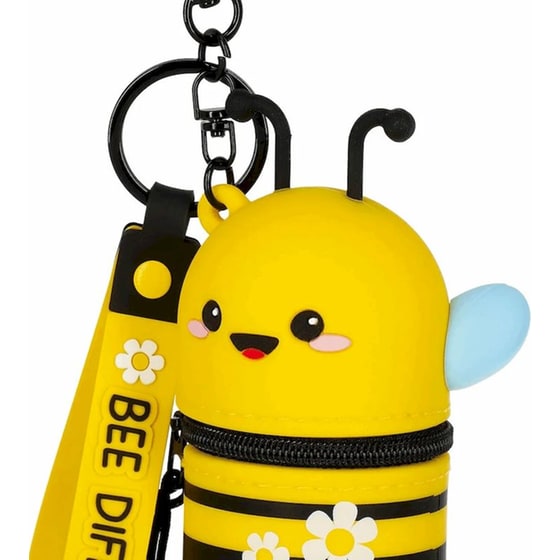 Κασετίνα Σιλικόνης Legami Mini Kawaii με Μπρελόκ Bee image 2