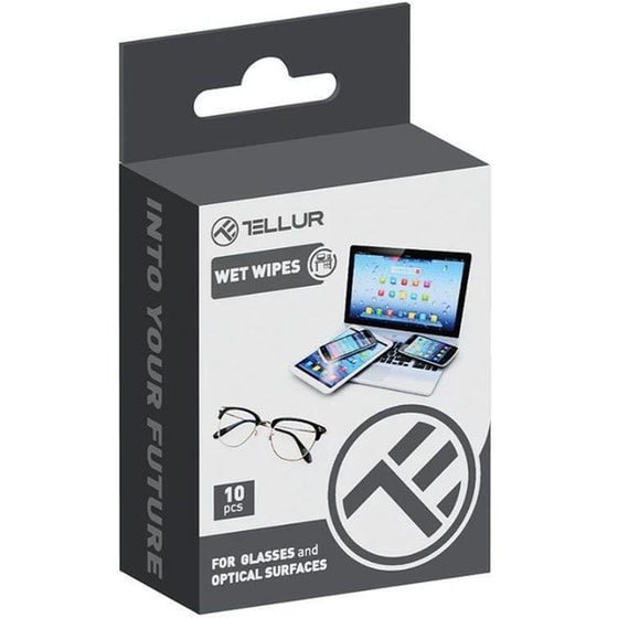 Μαντηλάκια Καθαρισμού Tellur Wet Wipes TLL491291 για Γυαλιά και Οθόνες image 1